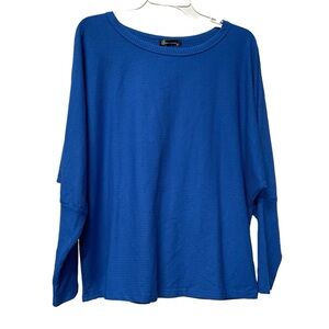 NEW - PrettyGarden Royal Blue Ribbed Raglan Sleeve Top Long sleeve M